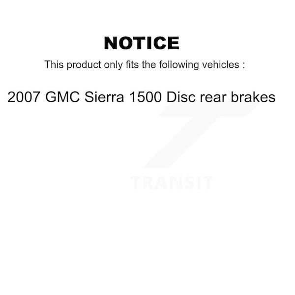 Front Disc Brake Caliper Rotor Ceramic Pad Kit For 2007 GMC Sierra 1500 Rear Brakes